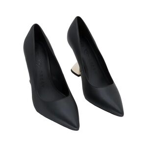 Katy Perry Womens The Laterr High Heel Black Gold Size 8M